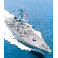 圖為其中一艘駛入台海的美國導彈驅逐艦卡迪斯沃巴號。（互聯網圖片）