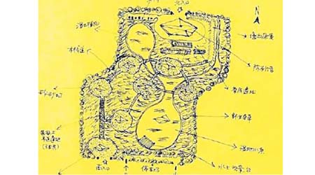 從圖紙可見，道路、綠地、建築等均有規劃。