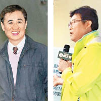 姚文智（右）不滿黨友陳景峻（左）為競選對手站台。（中時電子報圖片）