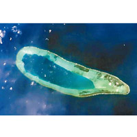 西沙群島的浪花礁上被指新設置了軍事設施。（互聯網圖片）