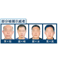 部分被捕示威者