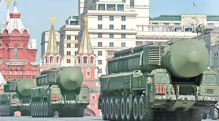 圖為俄羅斯洲際彈道導彈發射車。