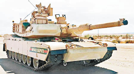 台方將採購美製M1A2坦克。（互聯網圖片）
