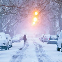 大雪覆蓋芝加哥。