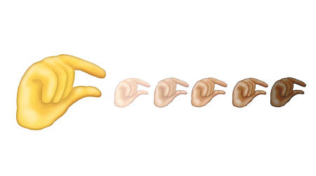有指emoji的手勢嘲諷男性生殖器細小。