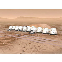 火星一號曾公布人類在火星定居點的動畫。（互聯網圖片）