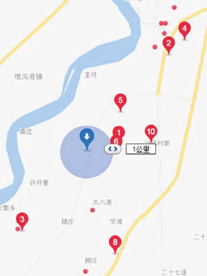 地圖顯示，爆炸點附近有多間學校。