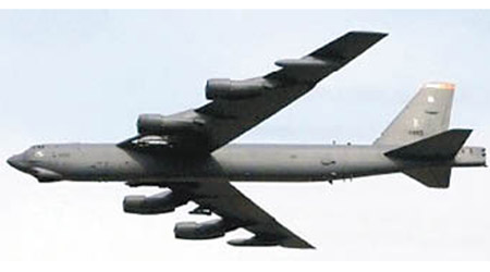 B52H轟炸機曾飛入東海。（美聯社圖片）