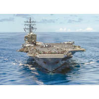 美軍航母列根號參與「勇敢之盾」演習。