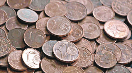 歐盟有意取消歐元一仙及兩仙硬幣。