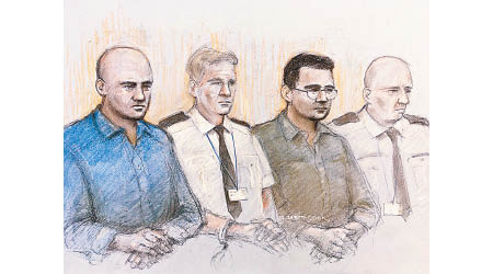 英國貨櫃車人蛇慘案，被告尼卡（左一）及哈里森（右二）遭定罪。