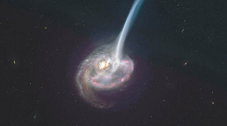 星系釋出大量氣體。