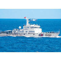 中國海警船曾多次在釣島附近海域巡航。