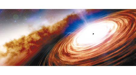 發光類星體中心擁有一個超大質量黑洞。
