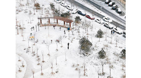 北京迎來今年首場降雪。