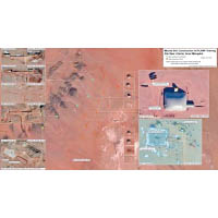 衞星圖片顯示，解放軍在內蒙古一帶增建洲際導彈發射設施。