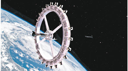 太空酒店以環形設計。圖為構想圖。
