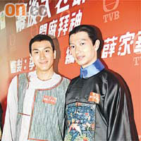 馬國明（左）與高鈞賢最近合唱新劇主題曲。	（資料圖片）