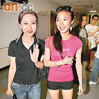 曾曦寧（左）與劉倩婷可說是今屆最多是非的候選佳麗。