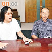 林小明、彭發（左）怒指香港電影市道慘淡，圈中人應該更加自律。