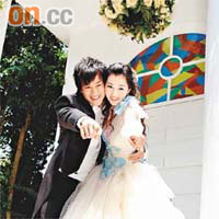 陳怡蓉早前與何潤東拍婚紗照。	（資料圖片）