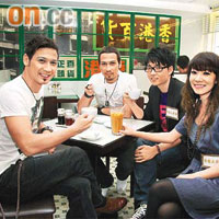 Soler（左起）、徐浩、Chita對餐廳內的食物讚不絕口。