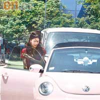 李彩華駕駛其甲蟲車到九龍塘車站接載媽咪。