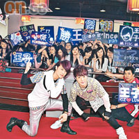 小傑（右）與王子在廣州演出吸引大批歌迷捧場。
