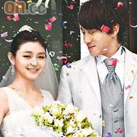 何潤東與大S在酷熱天氣下拍攝結婚戲。