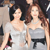 陳法拉（左）與劉心悠盛裝打扮到場。