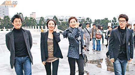 左起：池珍熙、李素妍、韓孝珠等到台灣宣傳劇集。