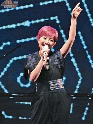前晚梁靜茹在台北開唱，反應熱烈。