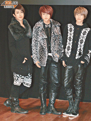 （左起）小傑、王子、毛弟今天簽約加盟SONY MUSIC，以新組合「JPM」發展。（資料圖片）