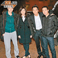 日前鍾嘉欣、謝天華、吳卓羲及羅仲謙為劇集《抉宅男女》拍攝街景。