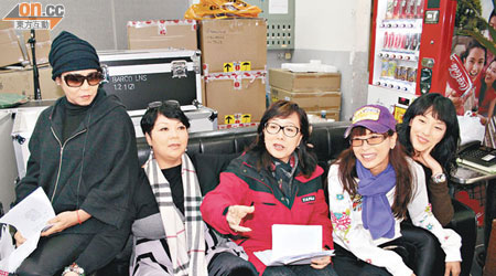 李麗霞（左起）、肥媽、劉鳳屏及李蘢怡（右）前晚綵排音樂節目。