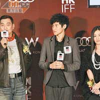 詩雅和陳家樂（中）有份演出開幕電影《香》片其中單元《上河圖》。