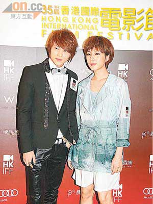王子與戲中女主角林辰晞昨出席電影於香港舉行的發布會。
