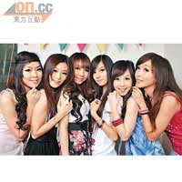 左起：Hebe、Carrie、PShan、Crystal、Yuli及Rain有興趣加入娛樂圈。