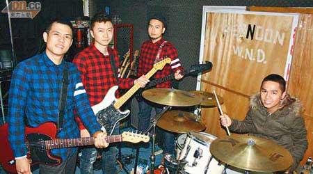 Rednoon四子馬嘉明（左起）、陳永康、姚榮豐與陳仲偉在樂壇發展本着打不死精神。