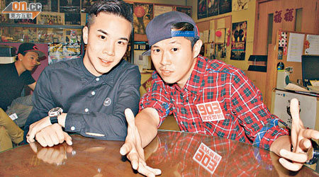 MC Jin（右）跟KT拍住上，求在Hip Hop界殺出血路。