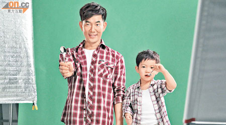 小齊覺得廣告健康，才答應讓兒子演出。