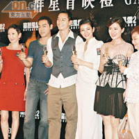劉青雲、吳彥祖、黃奕、葉璇前晚齊出席新片首映禮。