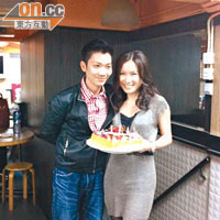 劉倩婷早前與男友慶生。