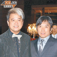 阿叻（左）與無綫股東陳國強分屬好友。（資料圖片）