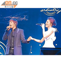 A-Lin與朴政珉合唱《你最珍貴》，台下掌聲不絕。