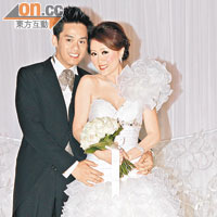 姚樂怡昨日與圈外男友吳俊匡舉行婚禮。