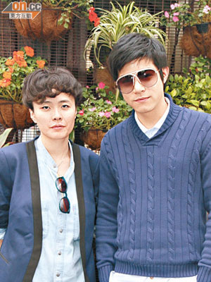 台灣藝人王柏傑（右）首次與導演陳映蓉合作，飾演「瘋」角。