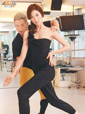 林莉跟郭富城排舞師Sunny學跳舞，進步神速。
