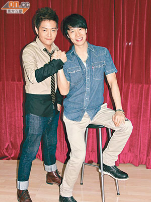 亢帥克（左）與陳健豪首次合作音樂劇，互補長短。