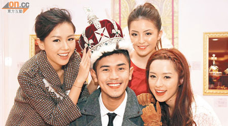 馬志威獲眾美女戴上王冠。